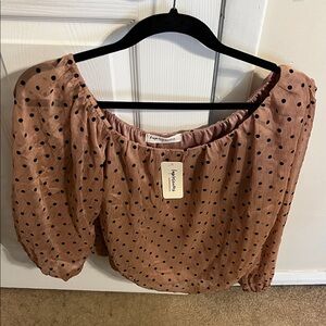 Mauve Polka Dot Blouse